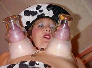 Slideshow of tit milking girl