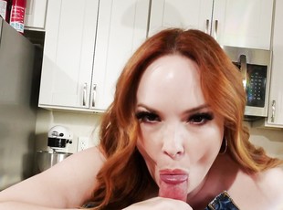 Summer Hart sucks stepson's cock and gets screwed in the kitchen